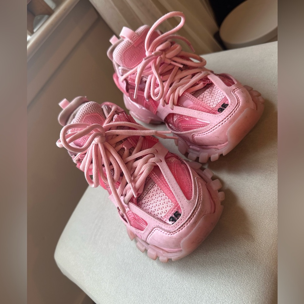 Pink Balenciaga Track 2 Trainers